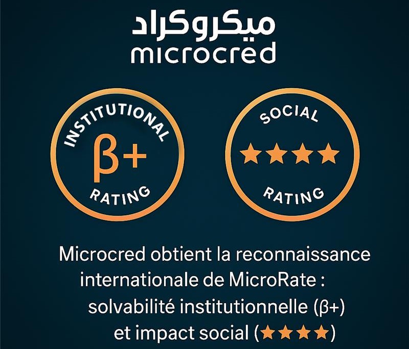 Microcred SA reconnue par MicroRate pour sa solidité institutionnelle et son impact social